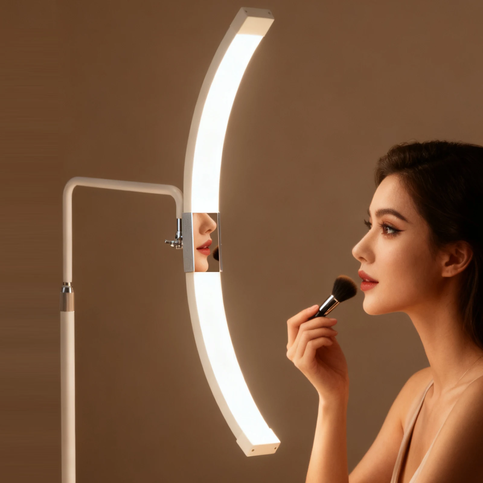 FOSOTO 40W Professional Portable Folding Floor Lamp with Mirror for Lash Extensions, Hair & Beauty Work