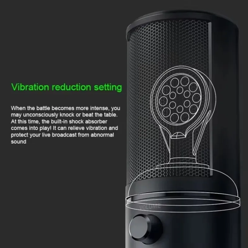 Original Razer Seiren X Digital Broadcast Studio Sound USB Interface Mic Professional Live Program Gaming Music Wired Microphone