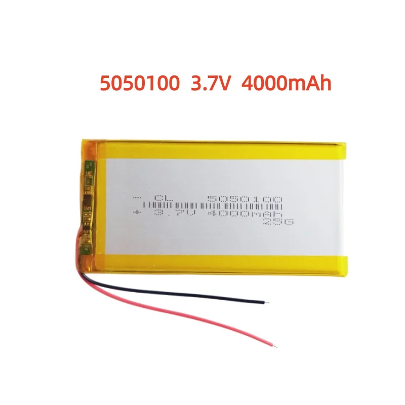 3.7V 4000mAh Lithium Polymer LiPo Rechargeable battery 5050100 For Power bank GPS Tablet PC Laptop DVD PAD PDA Camera speaker