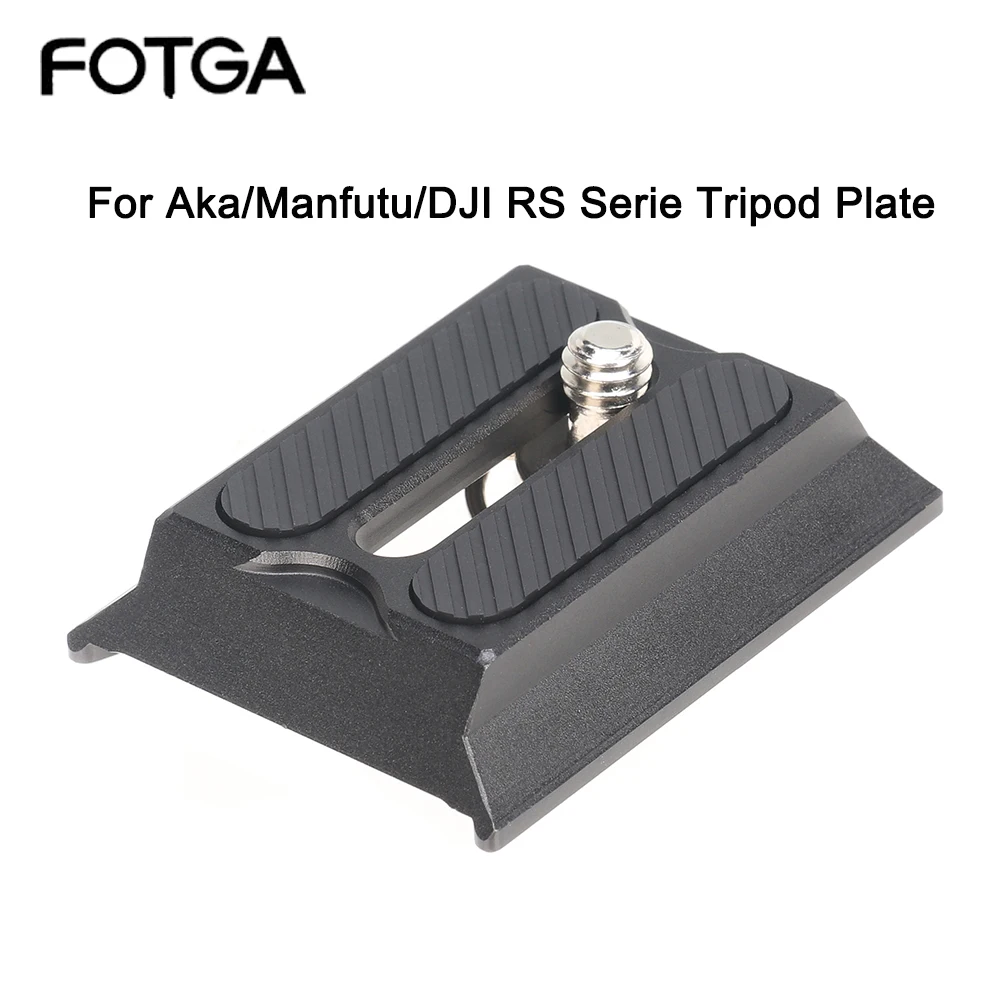 FOTGA Extended Tripod Plate Quick Release Plate Ssmall Camera Quick Clamp Fast Mmount PU Plate For Aka/Manfutu/DJI RS Serie Trip