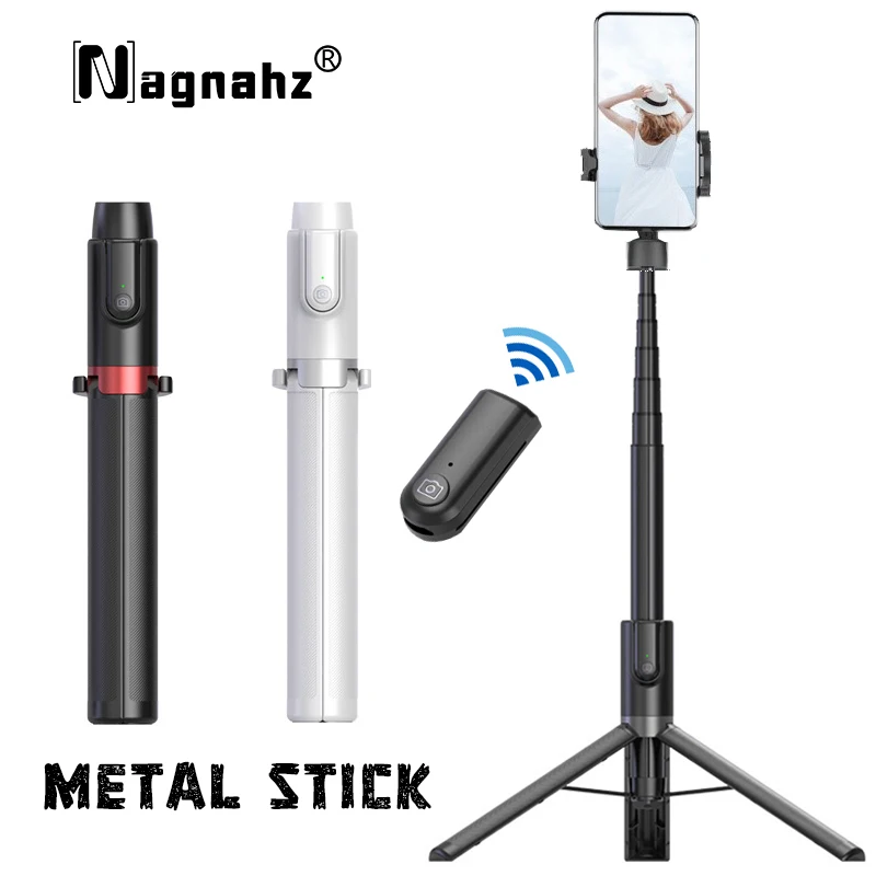 Selfie Stick 51” Extendable Reinforced Aluminum Tripod for iPhone HUAWEI XiaoMi Samsung With Bluetooth Travel Phone Selfie Stand