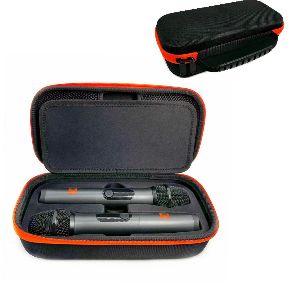 Wireless Microphone Case for JBL PartyBox Wireless Two Microphone System,Handheld Dual Mic Travel Bag Storage Case for Singing