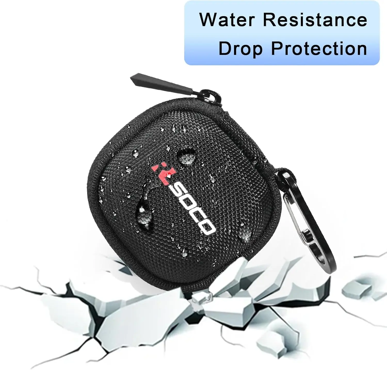 Universal Portable Travel Case for Sony LinkBuds Wireless Earbuds with Carabiner Clip Waterproof Shockproof Protective HardShell