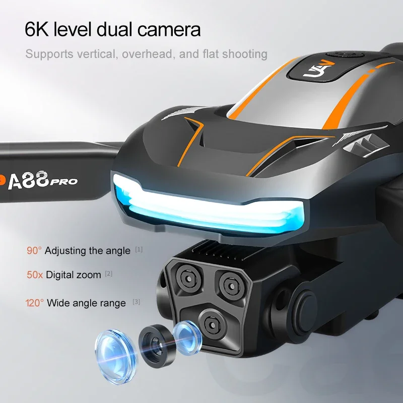 For Xiaomi A88 Drone 8k Profesional 8K HD Camera  Obstacle Avoidance Aerial Photography Optical flow Foldable Quadcopter