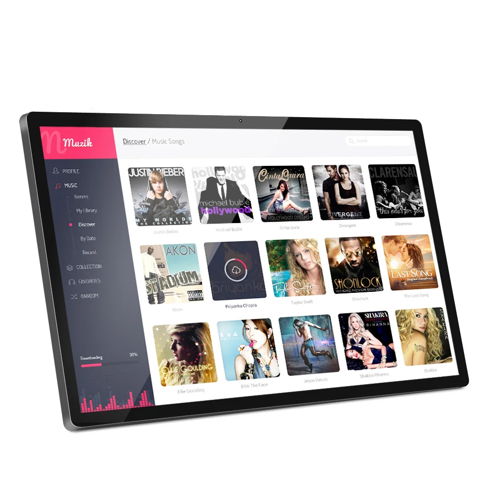 Wall Mounting Digital Signage 24 Inch 4GB RAM RK3399 Android 9.0 Tablet PC With Wifi