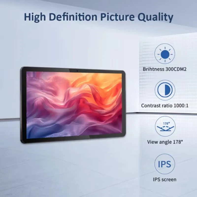 Android Wall Mount Industrial Business 10.1 Inch Quad Core Lcd Touch Panel Conference Meeting Room Display Tablet Pc