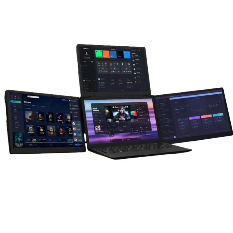 13.3 Inch Portable Laptop Dual Triple Quad Screen Display Extender Notebook PC Workstation Foldable Holder