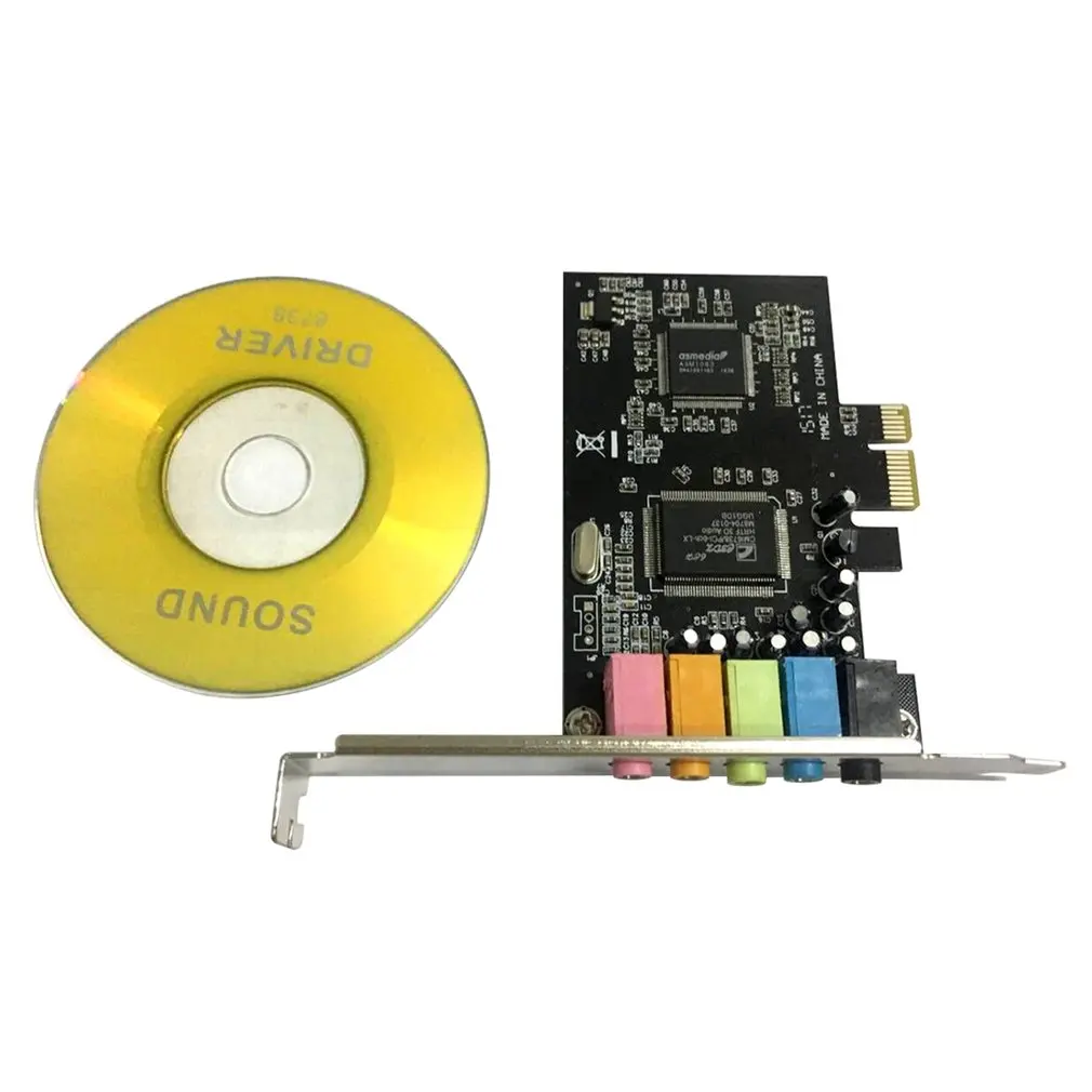 Hot 5.1CH CMI8738 Chipset PCI-E Sound Card Computer PCI Express 3D Stereo Audio 6 Channels 3D Games Music Digital Sound Card