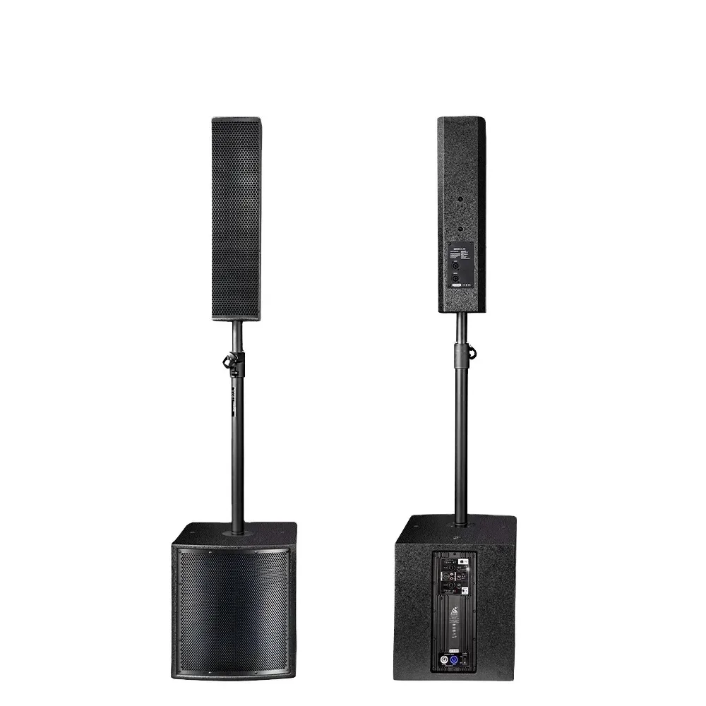 12 Inch Active Subwoofer Outdoor Audio Pro Sound PA System DSP Column Line Array Stage Speakers Set