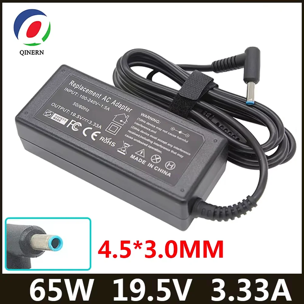 19.5V 3.33A 65W 4.5*3.0mm Laptop Charger Adapter For Hp Envy 17-j010us Pavilion 15-j000 Chromebook 11 G4 G5 EE 14 G3 246 G4 248