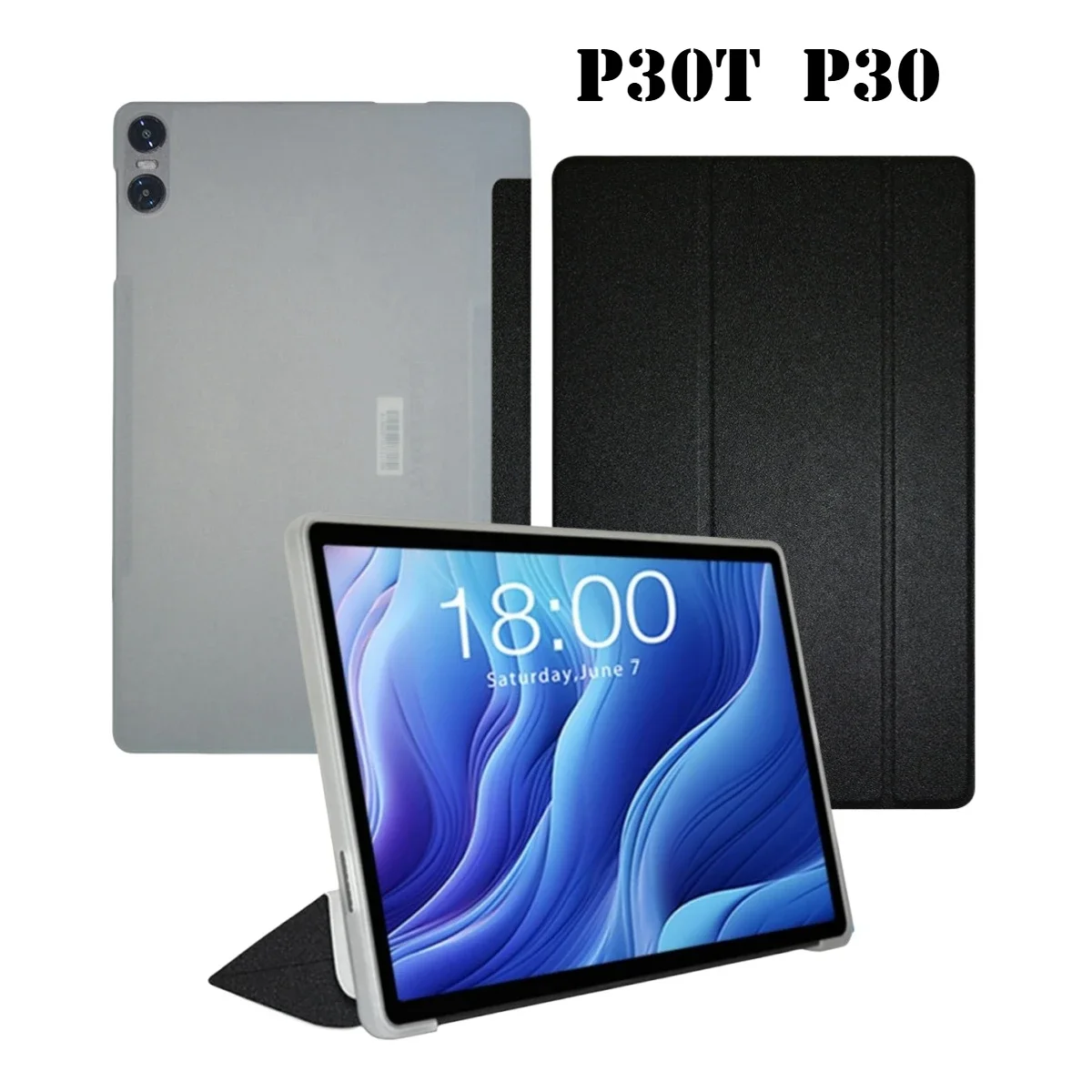 Smart Cover for Teclast P33 P30 P30T Tablet Case Folding Stand Pu Leather with Soft TPU Back Cover for P30T P33 2025 Flip Case