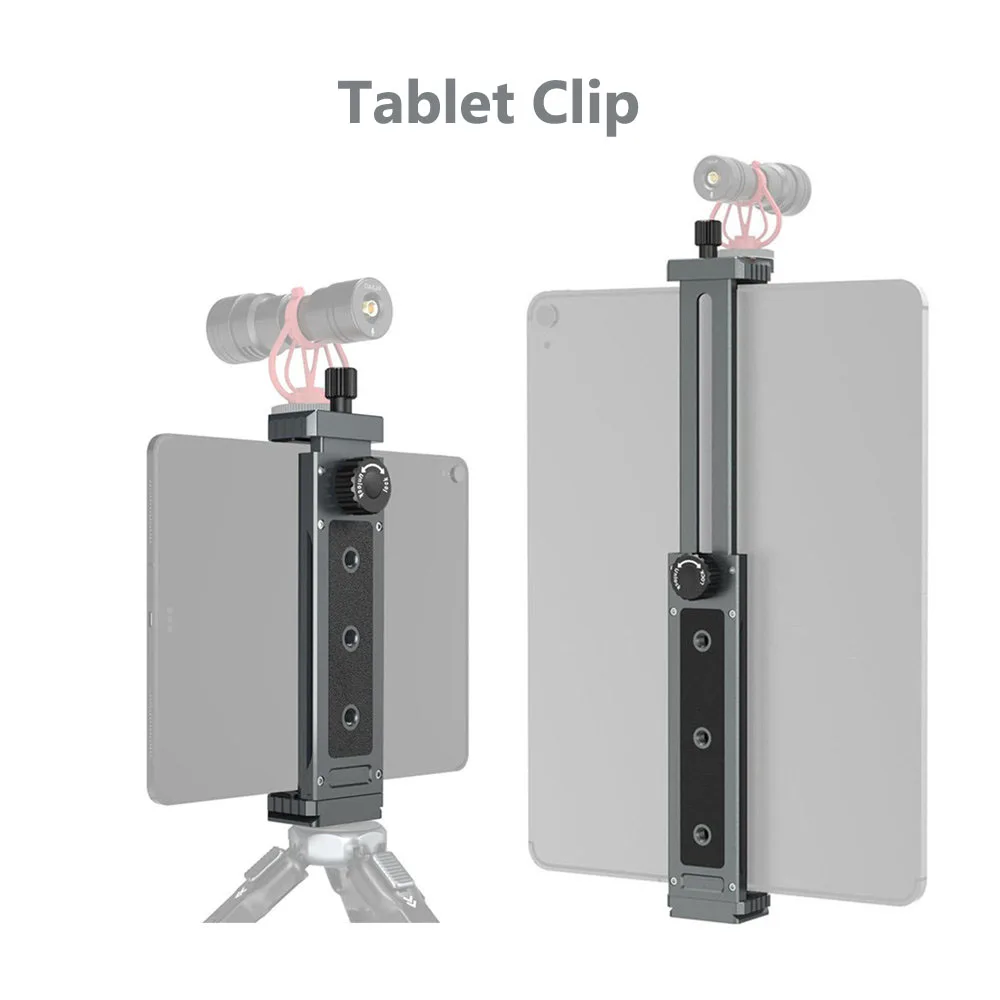 LEAPLIGHT Universal Aluminum Tablet Phone Stand Holder Clip Tripod Adjustable Bracket for Phones Ipro Tablets Tablet Holder