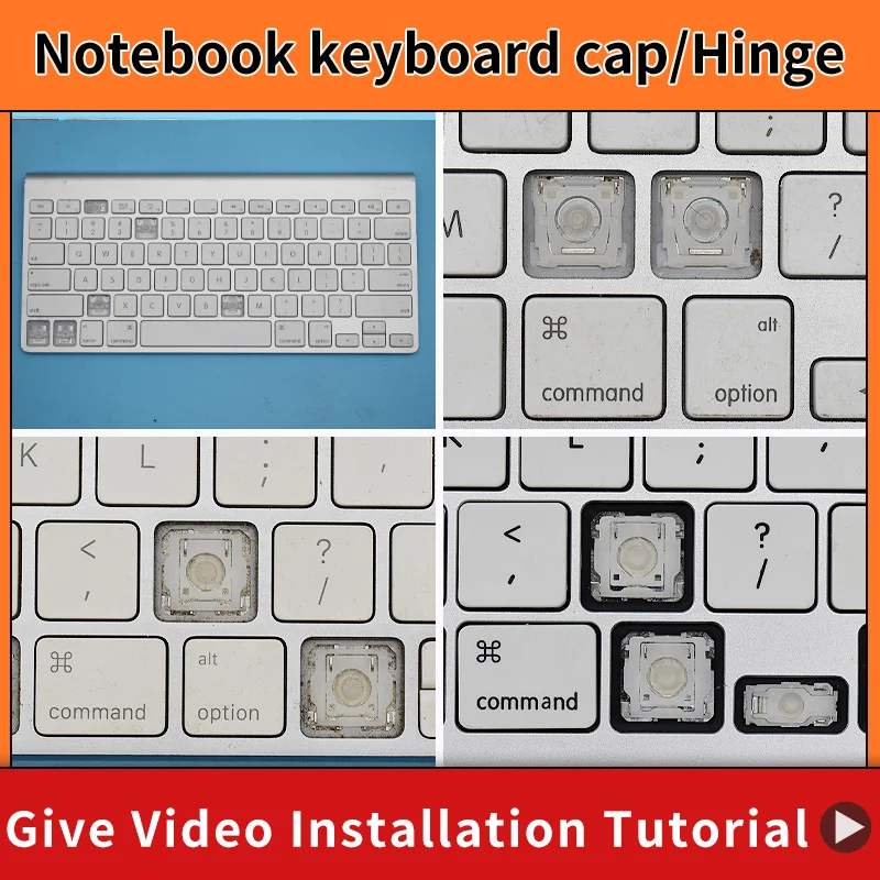 Replacement Keycap Key Cap &Scissor Clip&Hinge For Apple Magic Imac Ipad Bluetooth Wireless 2 A1644 A1843 A1243 A1314 Keyboard