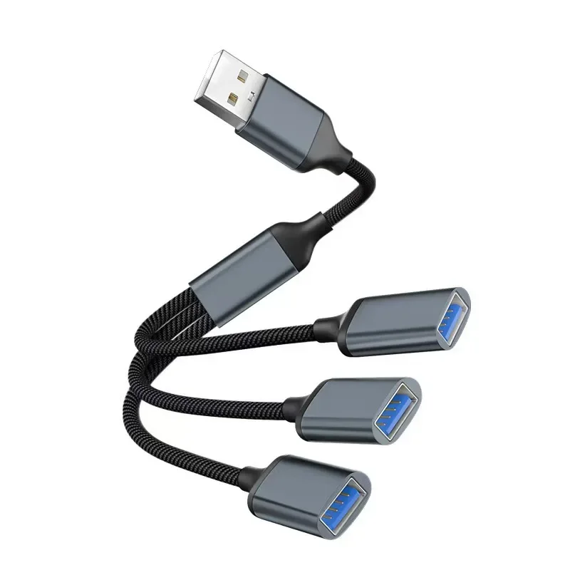 3-in-1 USB Hub Adapter, Multi-Port USB Splitter for Laptop, PC, Flash Drive, Mouse