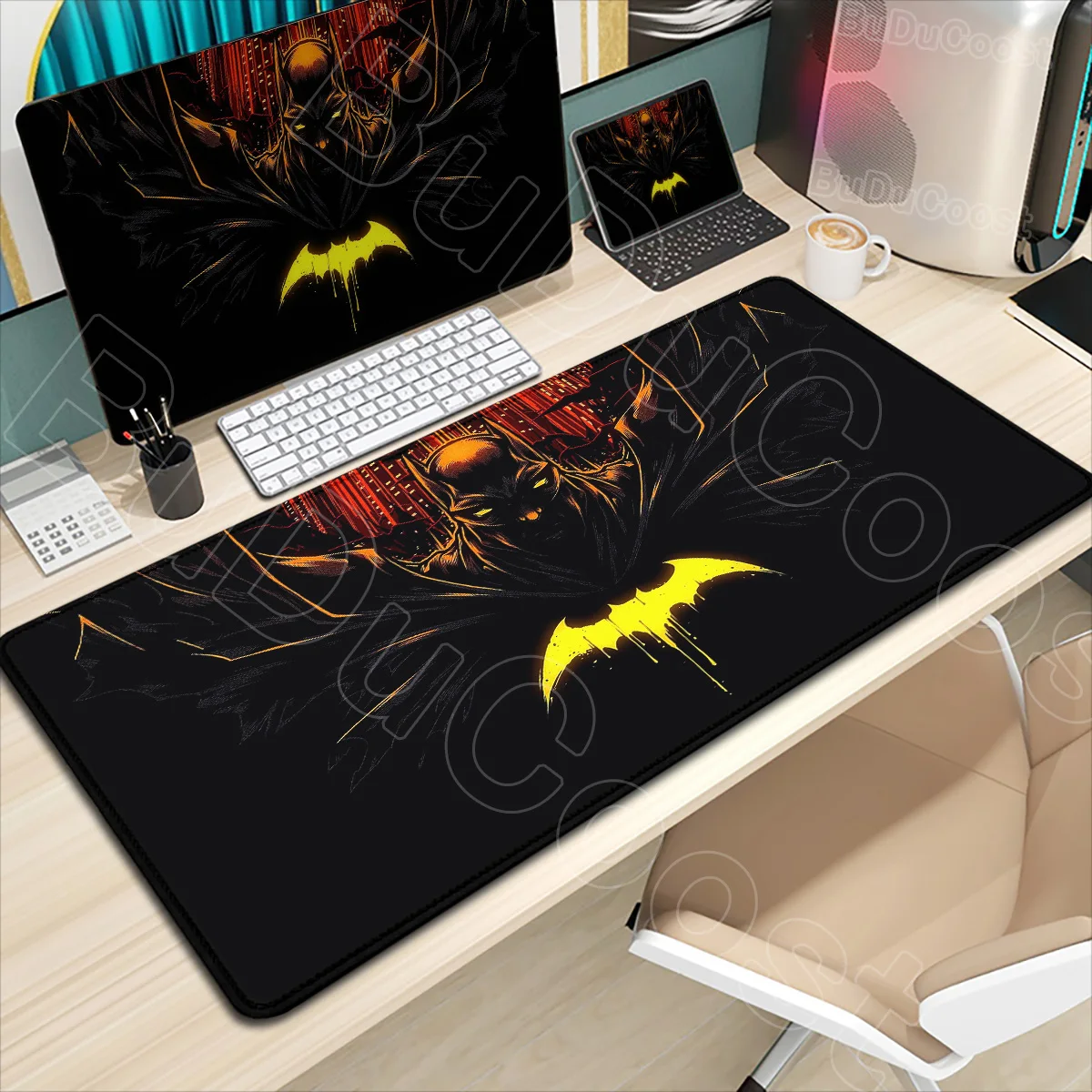 B-Batman Mouse Pad HD Large Gaming Non-slip Rubber Keyboard Desk Mat Office Laptop Computer Pc Gamer Cabinet Mousepad Xxl Carpet