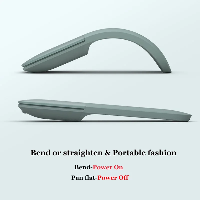 Bluetooth 4.0 Wireless Mouse 1600 DPI Folding Arc Touch Mouse Slim Foldable Silent Mice with Touch Screen Pen For Macbook Laptop