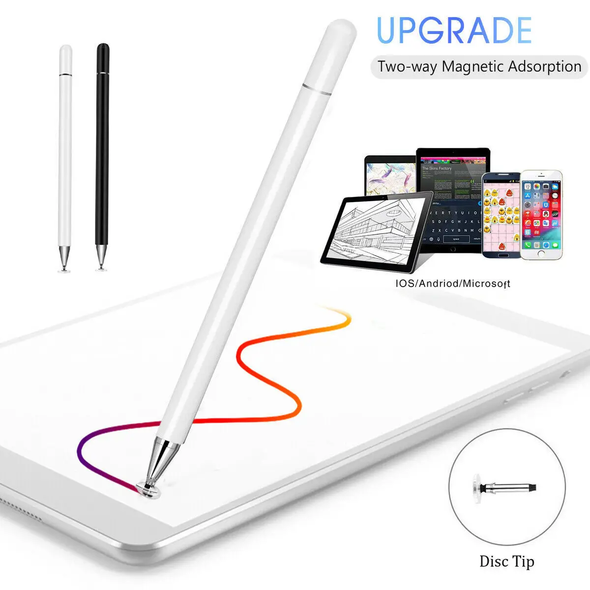 Bluetooth 4.0 Wireless Mouse 1600 DPI Folding Arc Touch Mouse Slim Foldable Silent Mice with Touch Screen Pen For Macbook Laptop
