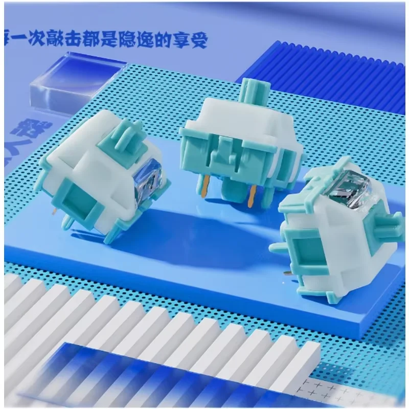 KTT Phantom Silent Keyboard Switch 45g 5pin Linear Mechanical keyboard Mute Switches Computer Accessories For Gaming And Office