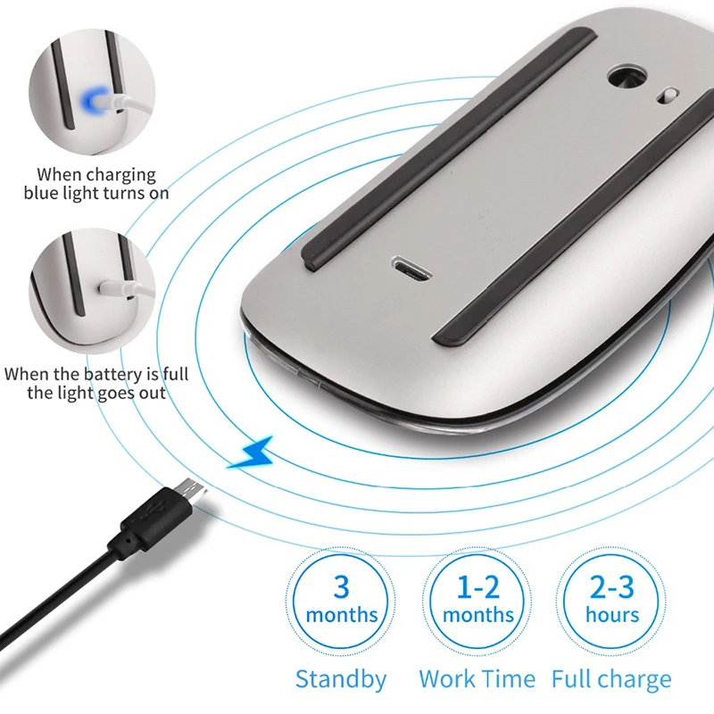 For Apple Original Wireless Bluetooth Touch Magic Mouse For Macbook Air Mini Laptop Tablet PC iPad Pro Ergonomico Gaming Mouse