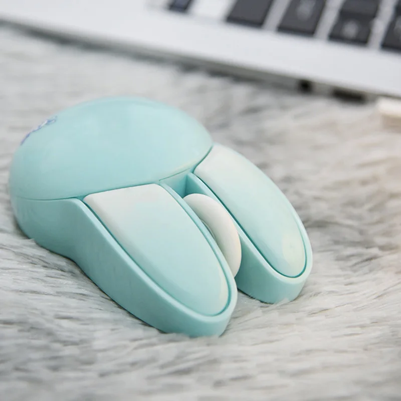 2.4G Wireless Silent Mouse Cute Pink Rabbit Portable Lightweight Ergonomic 1200DPI Computer USB Mice For Office Laptop PC Mac