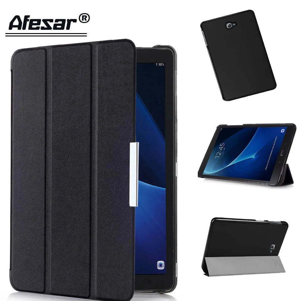 Tab A6 10.1" SM T585 T585 Tablet Smart Cover For Samsung Galaxy SM-P580 P585 Auto Sleep Protector Stand Case +Protector Film+Pen