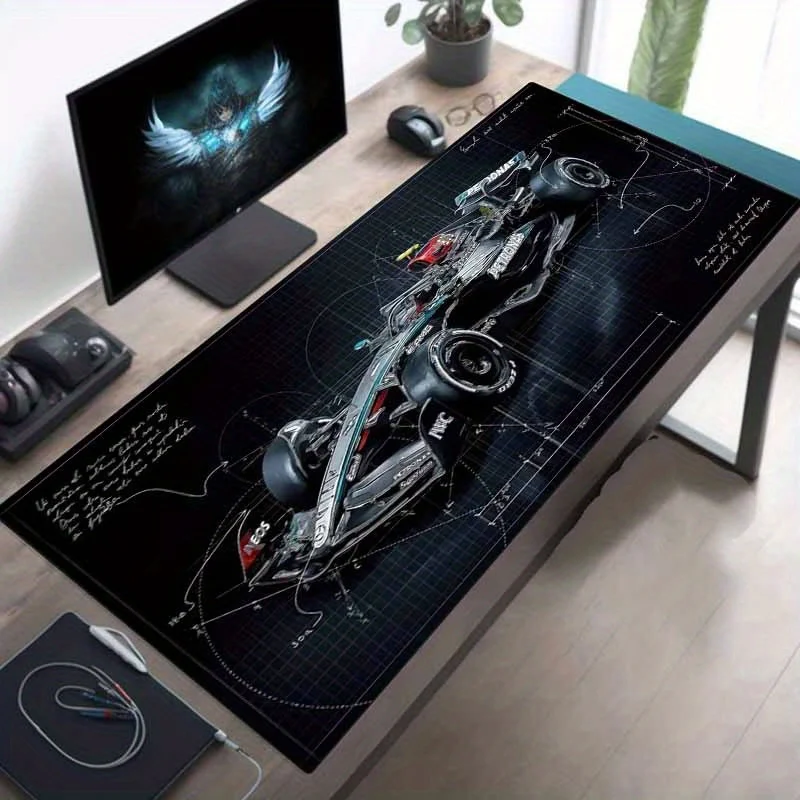 Racing professional game mouse pad: washable non-slip rubber base with smooth surface, suitable for office and PC game scenes