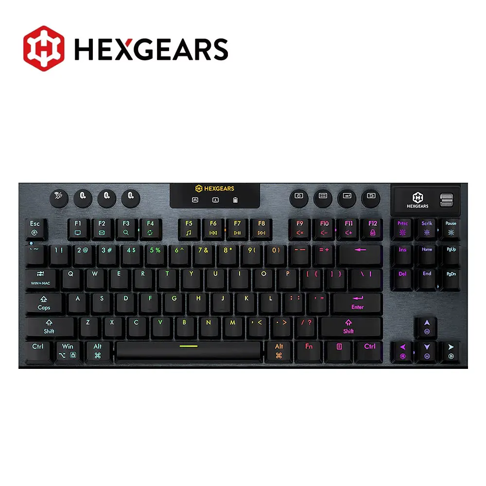 HEXGEARS A3 Mechanical Keyboard 87 Key RGB Hot Swap Bluetooth/2.4G/Type-C Wired Connection Kailh Switch Wireless Gaming Keyboard