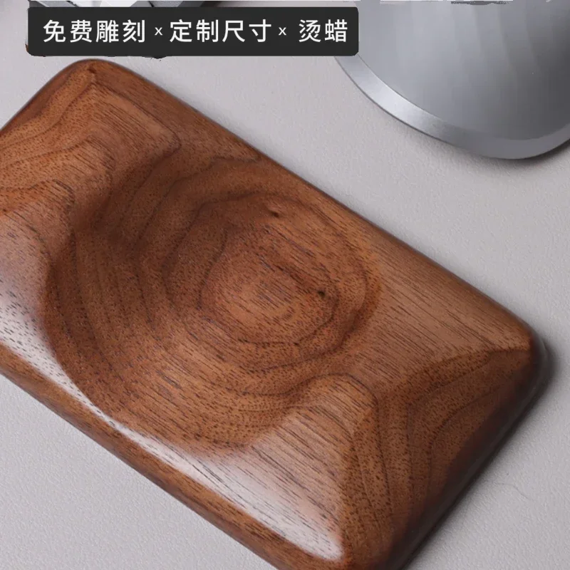 Premium Black Walnut Customized Wrist Rest Ergonomic Office PC Mouse Palm Rest Provide Various Sizes for Mechanical Keyboards