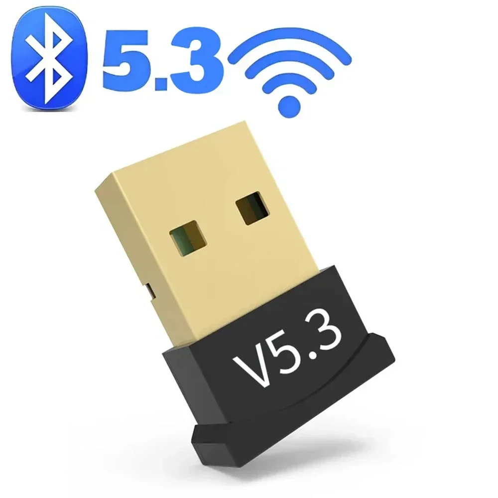Wireless USB Bluetooth 5.3 Adapter Bluetooth 5.3 Transmitte Music Receiver Adaptador for Computer PC Laptop Earphone Mini Sender