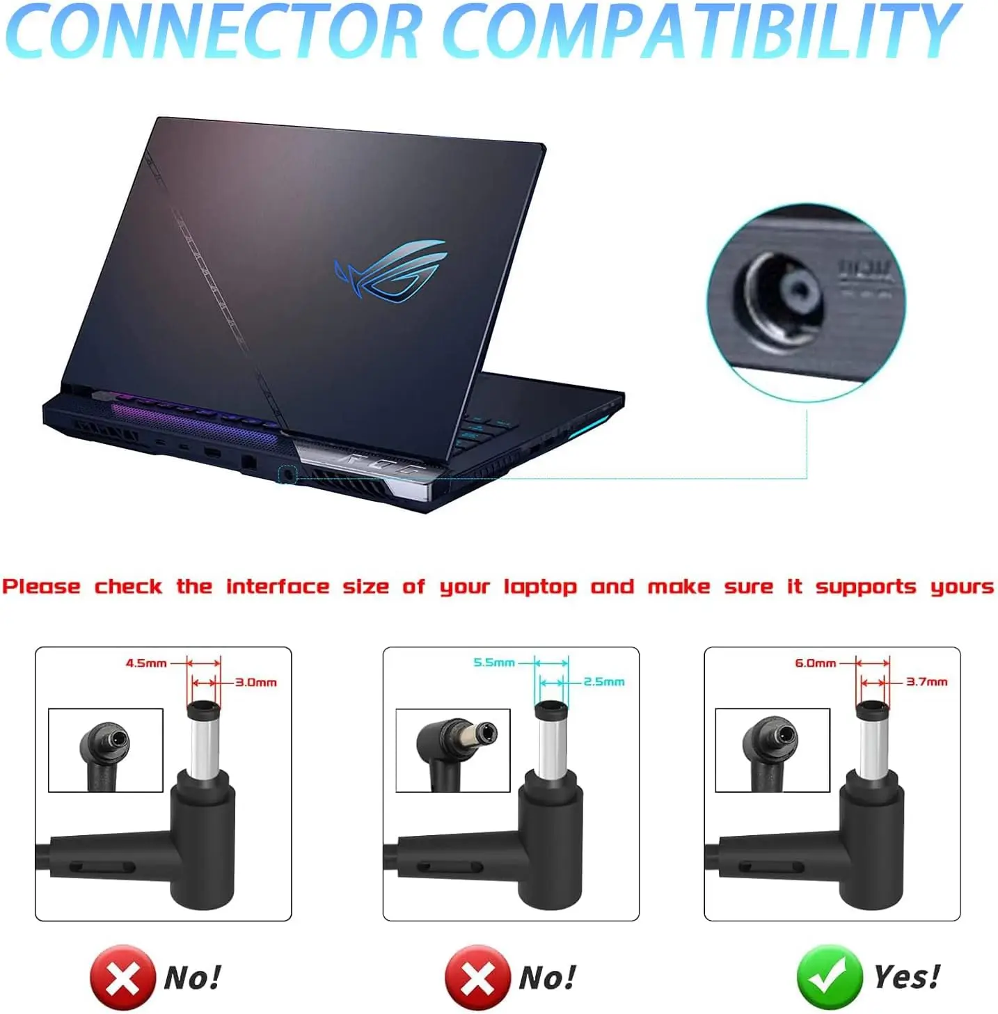 19.5V 11.8A 230W 6.0*3.7mm Charger AC Notebook Laptop Adapter for ASUS ROG GM501GS GX501 GX501V GX501VI GX501VI-XS75 Power