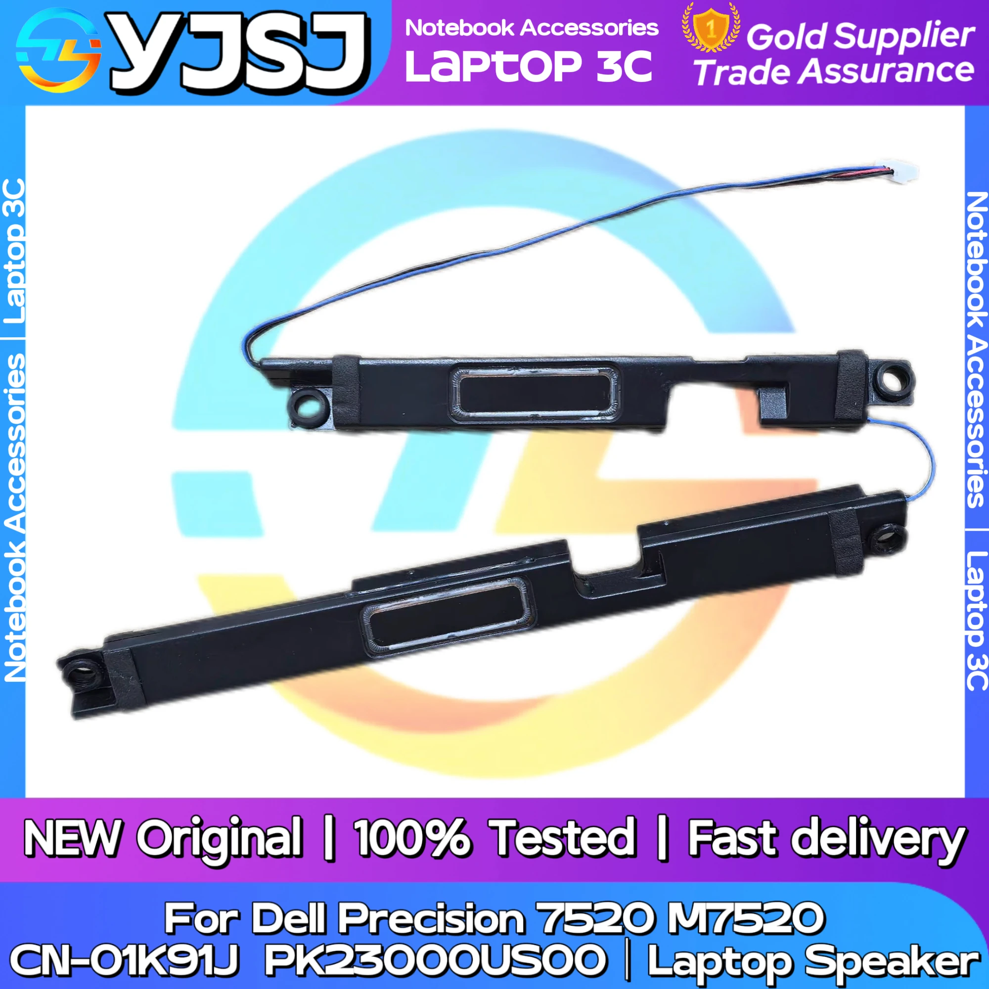 New Original Laptop Notebook Audio Speaker For Dell Precision 7520 M7520 built-in speaker horn audio CN-01K91J  PK23000US00