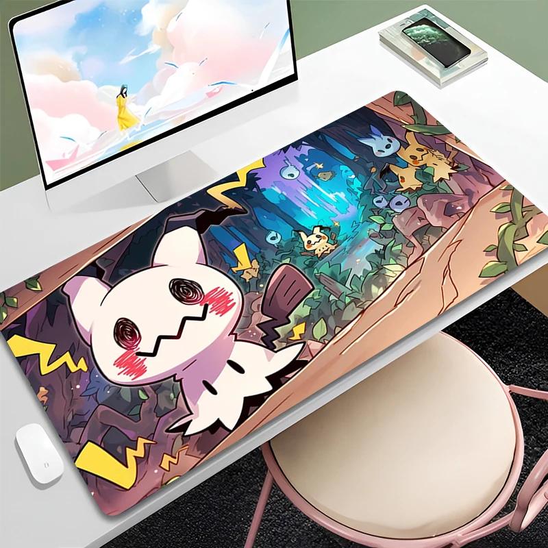Kawaii M-Mimikyu Cartoon Cute Mouse Pad Gamer Computer Keyboard Pad Desk Accessories Office Large MousePads Anime Pc Table Mats