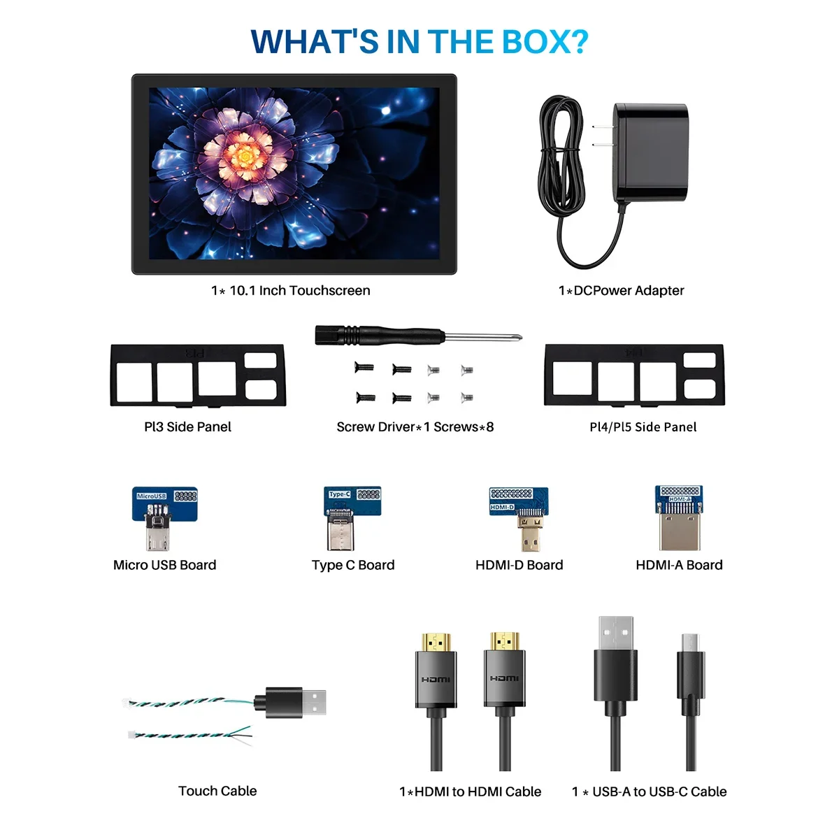 10.1 inch Touch Monitor for Software RDK Jetson Raspberry Pi 5 4 3 IPS 1920*1200 Screen Support for PC Laptops Xbox Switch PS4