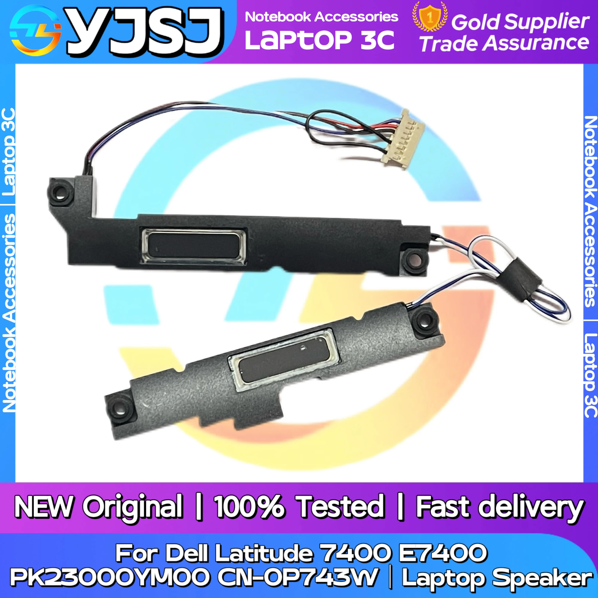 New Original Laptop Notebook Audio Speaker For Dell Latitude 7400 E7400 built-in speaker horn audio PK23000YM00 CN-0P743W
