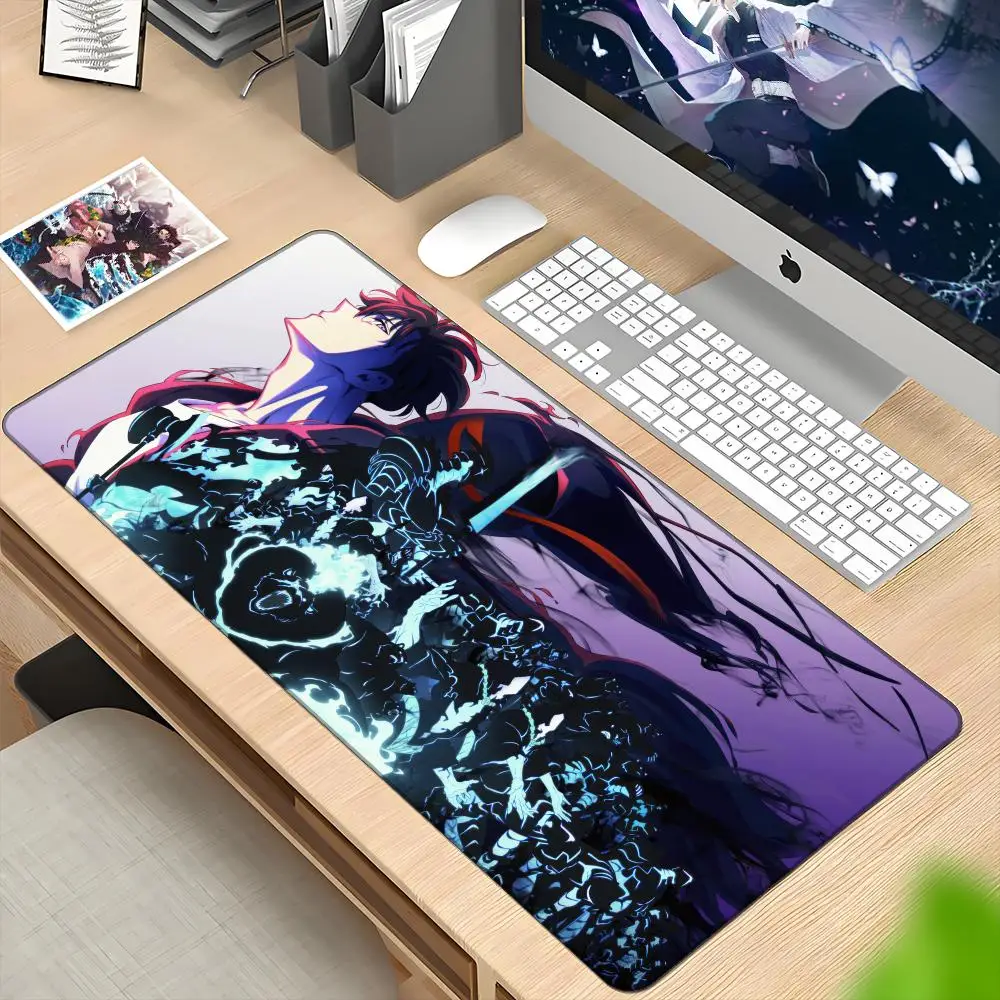 Anime Solo Leveling Mousepad HD Printing Computer Gamers Locking Edge Non-slip Mouse Pad XXL90x40cm Keyboard PC Desk Pad
