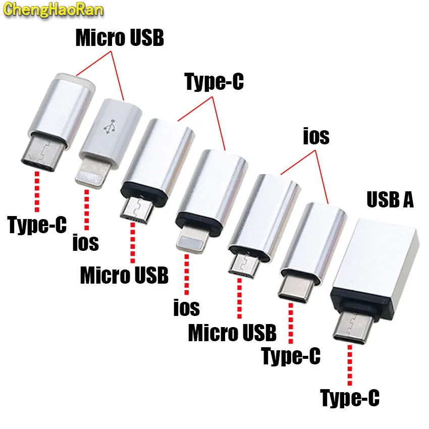1pcs Micro USB To Type C Male Female Adapter Plug For Android Smart Phone Tablet USB Type C To Micro USB Connector Converter