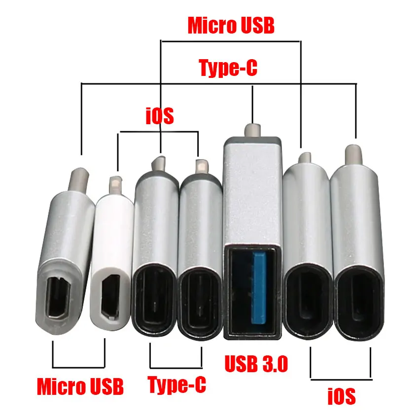 1Pcs Micro USB To Type C Male Female Adapter Plug For Android Smart Phone Tablet USB Type C To Micro USB Connector Converter