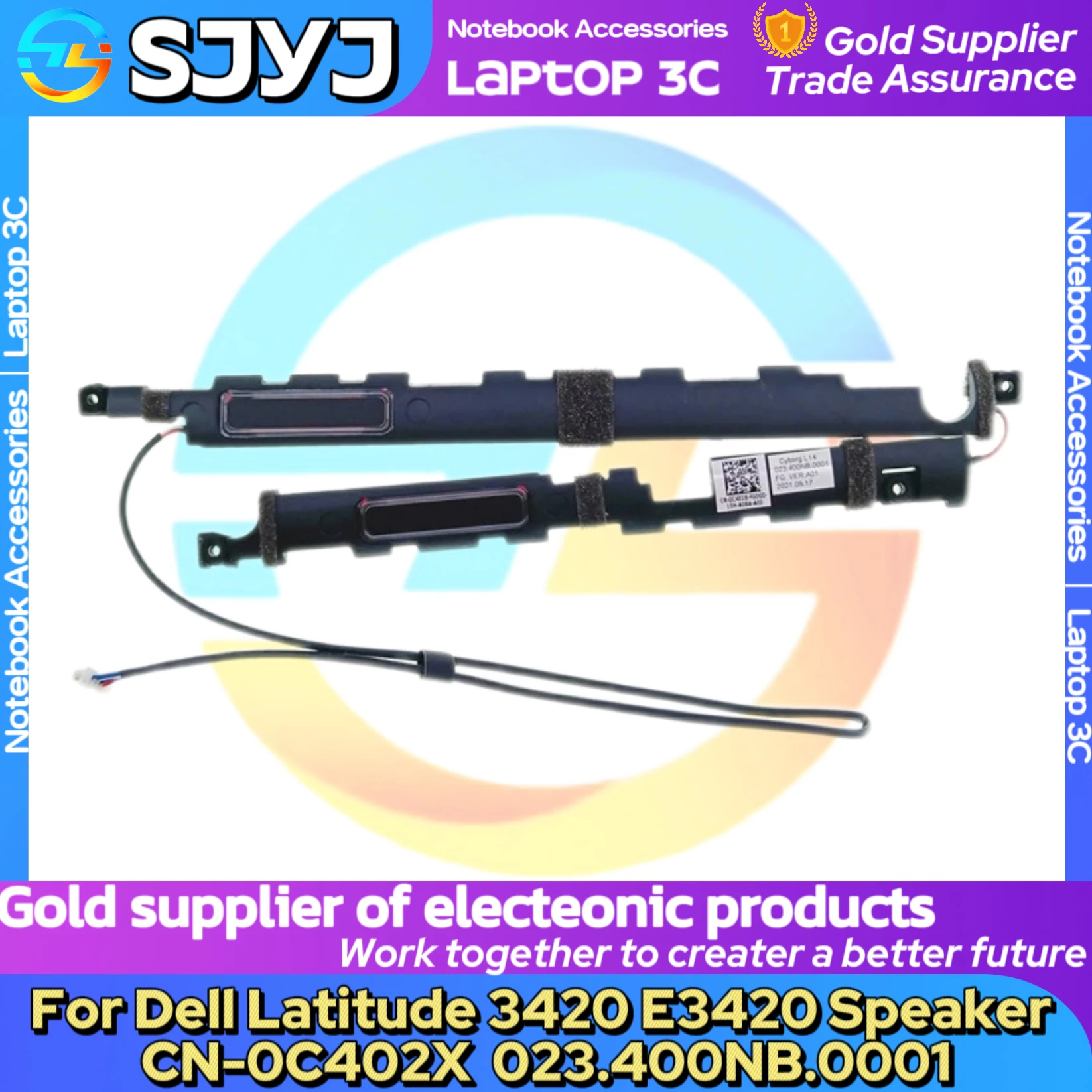 New Original Laptop Notebook Audio Speaker For Dell Latitude 3420 E3420 built-in speaker horn audio CN-0C402X 023.400NB.0001