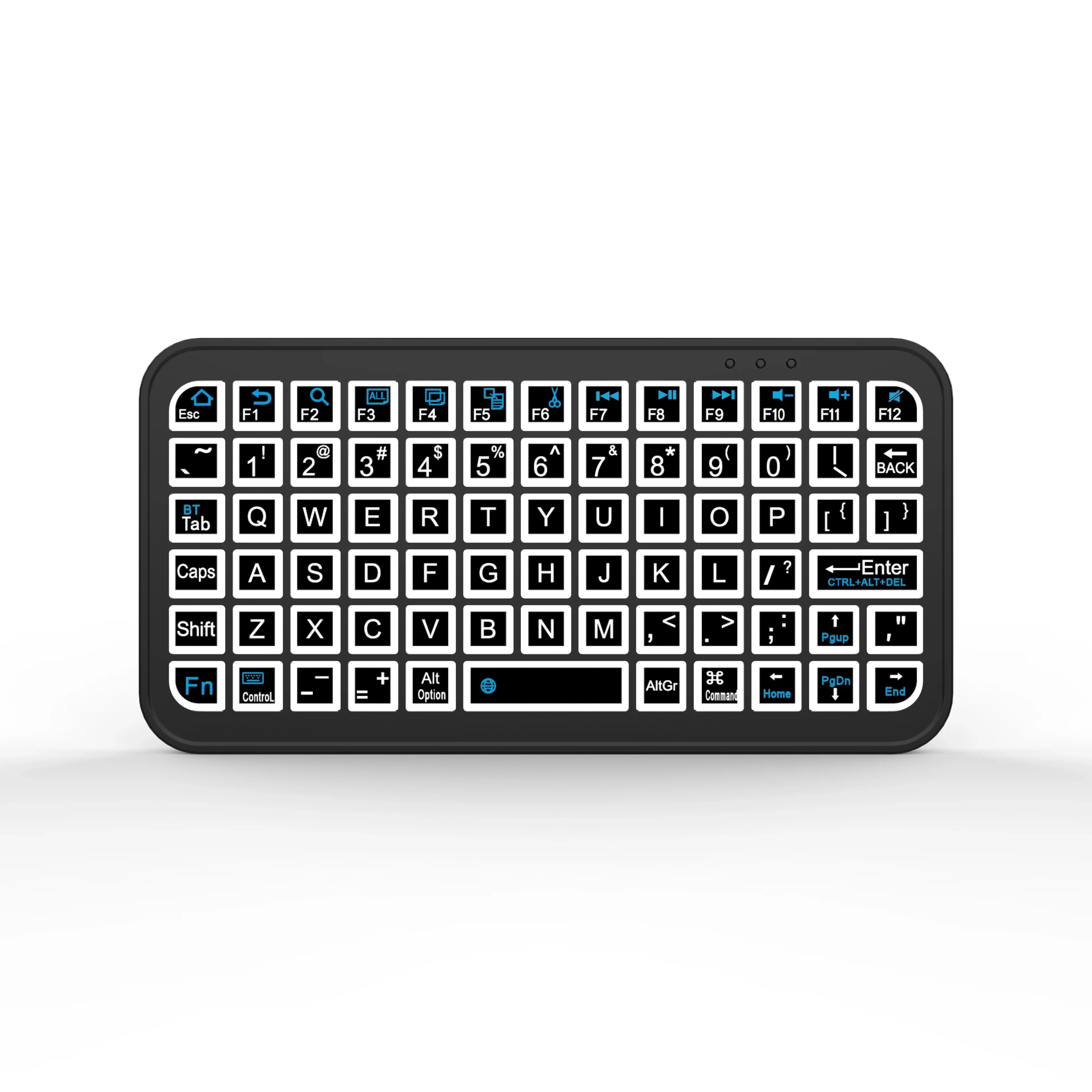 iPazzPort Mini Wireless Handheld Keyboard, Small Bluetooth Keyboard, Multi-System Compatible for Smart TV, PC, Laptop, Table