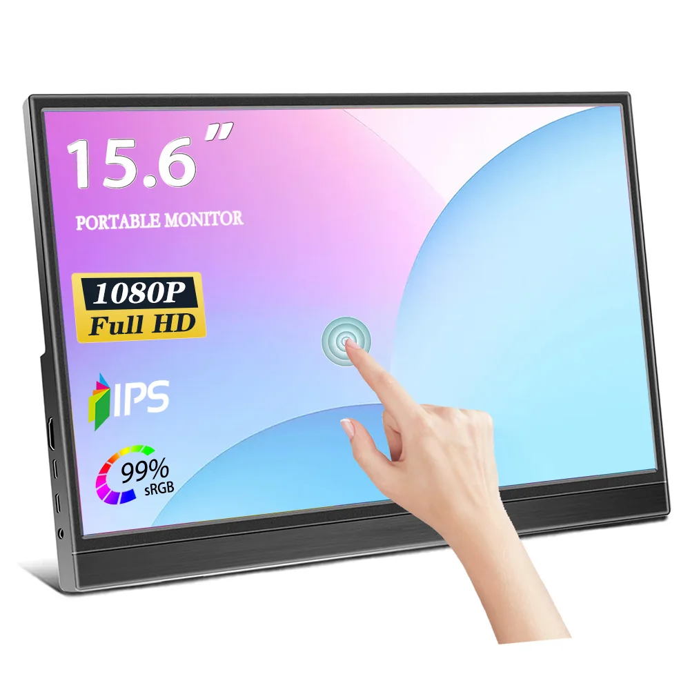 Touchscreen Portable Monitor 16/15.6/14 Inch FULL HD HDMI Display IPS Panel Laptop Monitor for PC/Phone/Laptop/PS3/4/Xbox/Switch