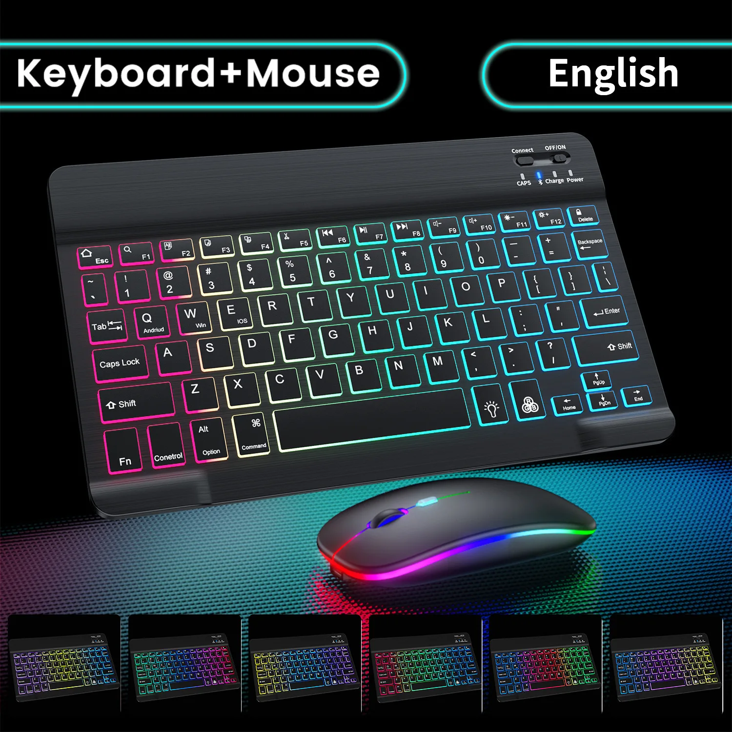 Backlight Wireless Keyboard for Samsung Galaxy Tab S10 S9 S8 Ultra FE A9 Plus Tablet Keyboard And Mouse for iPad Pro 11 Keyboard