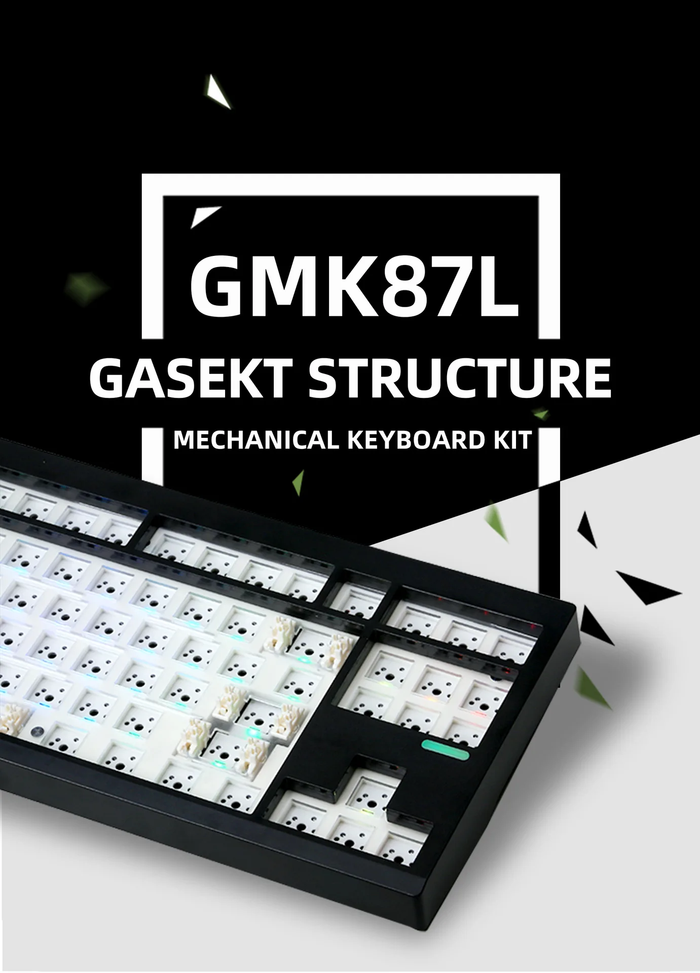 ZUOYA GMK87-L Wireless 2.4G Bluetooth Customizable DIY Mechanical Keyboard Kit Supports Hot Swap RGB Backlighting ﻿