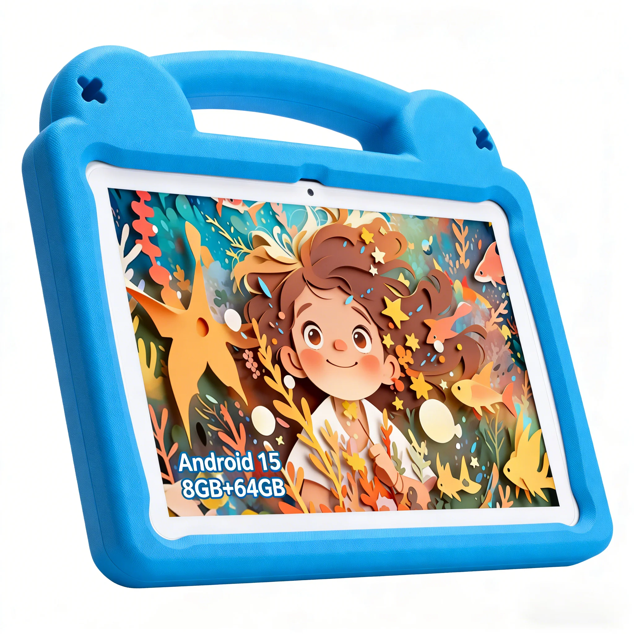 ANRY R16Pro Kids Tablet 10Inch Android 15 Tablet 8GB(4+4GB) 64GB ROM Dual Camera Learning Education Tablet PC Gift for Children