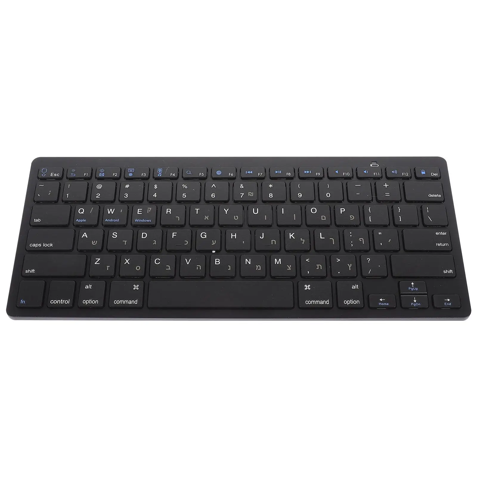 Ultra Thin Hebrew Language Keyboard Wireless Silent Full Size Portable For Laptop Desktop Office Black X5 Computer Keyboards