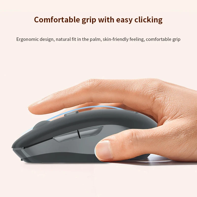 Tri-Mode Wireless Mouse 2.4G Bluetooth 5.0/3.0 Rechargeable Ergonomic Mause Optical Gaming 1600DPI Computer Mice For Laptop PC