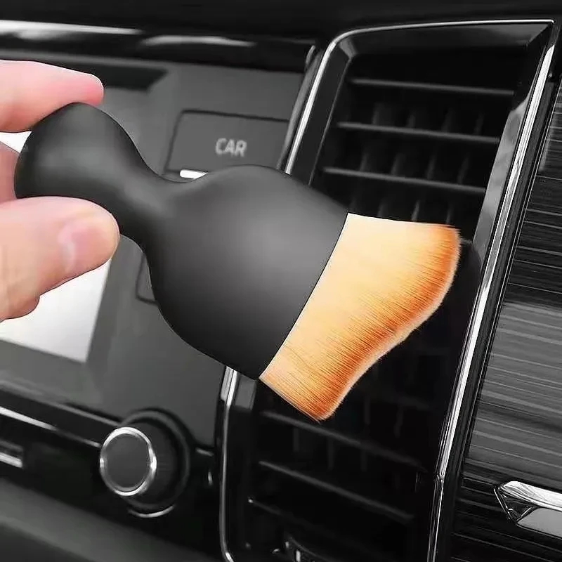 Mini Keyboard Brush Air Conditioner Outlet Cleaning Brush Home Car Gap Dust Removal Brush Auto Center Console Cleaning Tool