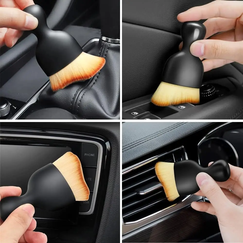 Mini Keyboard Brush Air Conditioner Outlet Cleaning Brush Home Car Gap Dust Removal Brush Auto Center Console Cleaning Tool
