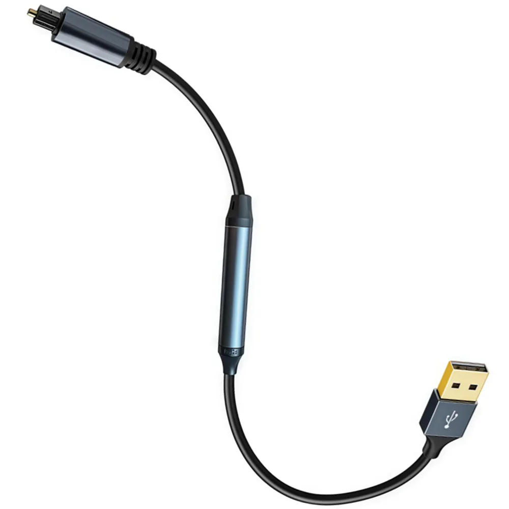 USB A 2.0 to Toslink Digital Optical Audio Cable,USB Male to SPDIF Port Male Fiber Optic Adapter, for Windows Mac PS5/PS4 Laptop