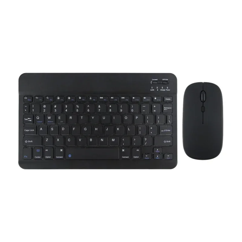Mini Bluetooth Wireless Keyboard and Mouse Set 10 Inch Rechargeable English Keypad Mice for Tablet iPad Pro 12.9 Air 4 S6 Lite
