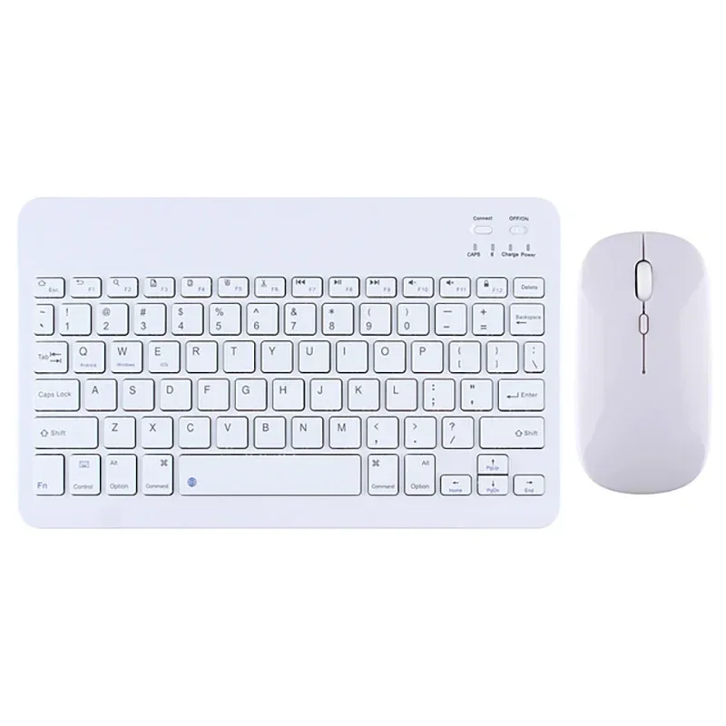 Mini Bluetooth Wireless Keyboard and Mouse Set 10 Inch Rechargeable English Keypad Mice for Tablet iPad Pro 12.9 Air 4 S6 Lite